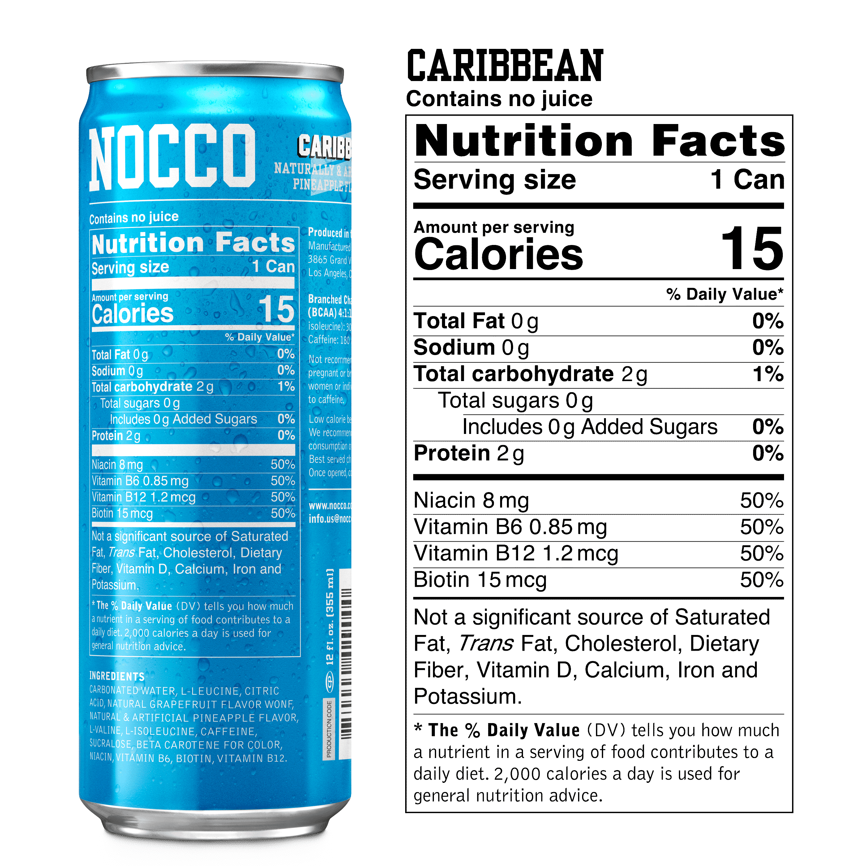 Caribbean Nocco Nutrition Facts