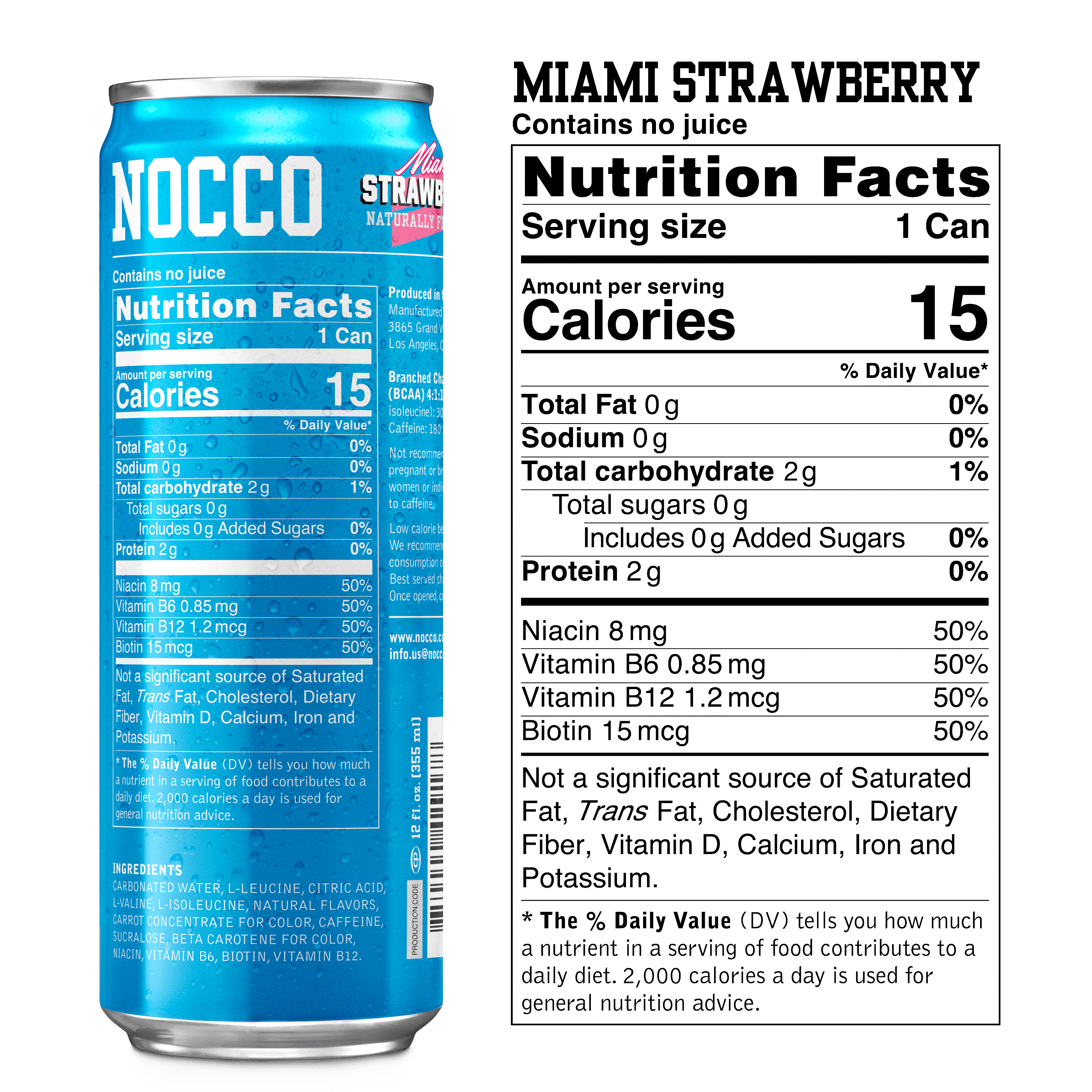 Miami Strawberry Nocco Nutrition Facts