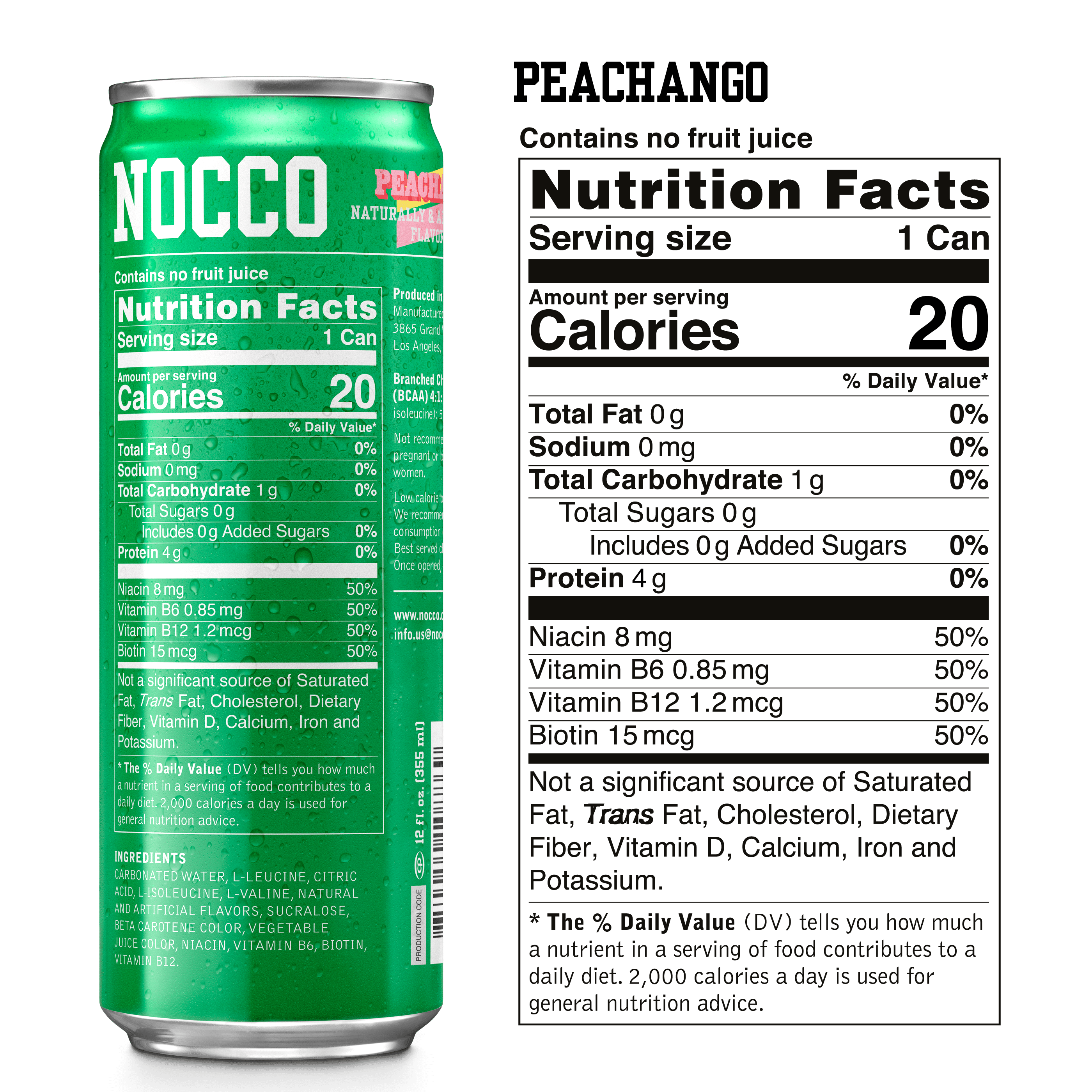 NOCCO Peachango Nutrition image